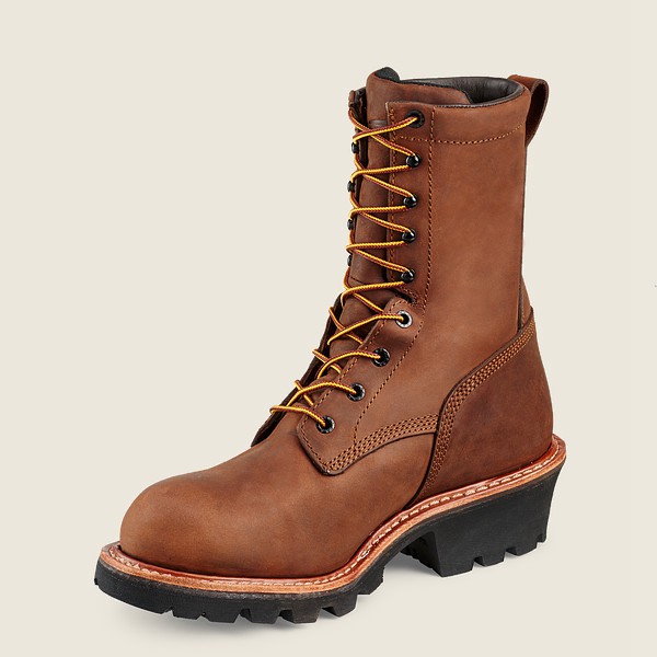 Red Wing Safety Boots Loggermax - 9-Inch Waterproof Toe - Brune - Herre 0863-RDZOC